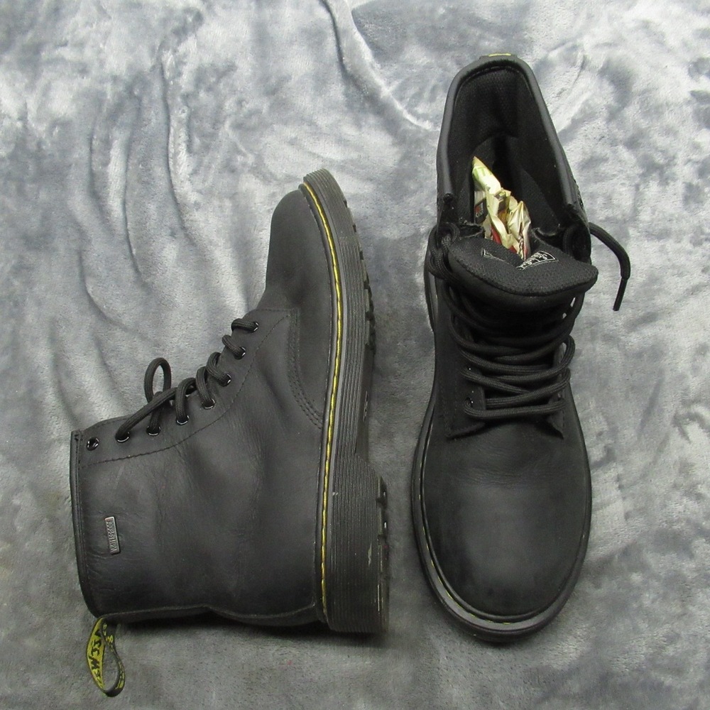 Dr Martens Boots 6M 7W Black Leather 1460 Waterproof Lace Combat Heeled Ankle